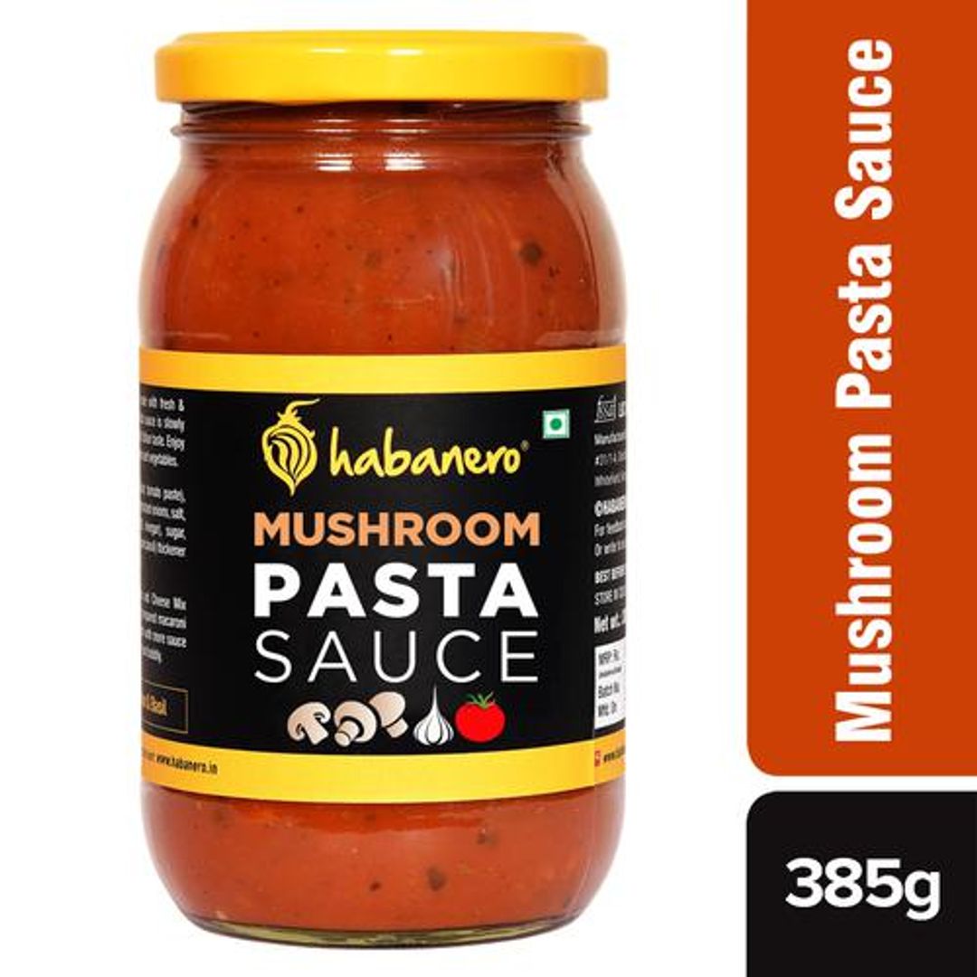 Habanero Mushroom Pasta Sauce - Pizza Pasta Sauce, 385 g Bottle