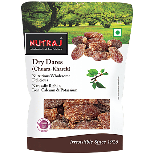 Nutraj Dry Dates Chuara - Kharek, 500 g Pouch