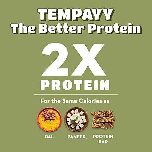 Hello Tempayy Natural Soybean Tempeh Cubes - Clean, Lean, Gut Friendly Protein, Make Curries, Stir Fries & More, 200 g 42g Protein Packed, Low Fat, Low Carbs, Fiber Rich