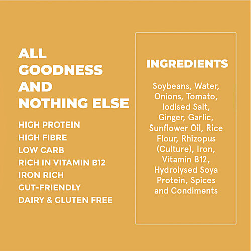 Hello Tempayy Spiced Tawa Masla Soybean Tempeh Cubes, 200 g  40g Protein Packed, Low Fat, Low Carbs, Fiber Rich