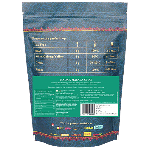 TGL Co. Kadak Masala Chai Tea, 200 g Pouch 
