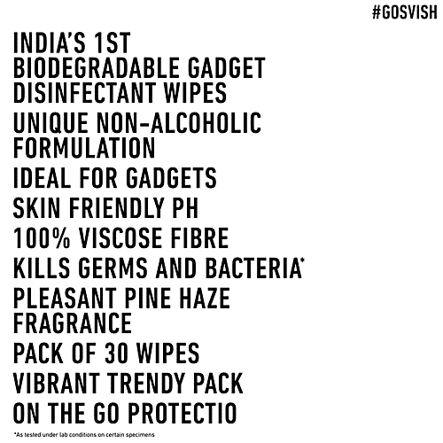 Svish On The Go Gadget Disinfectant Wet Wipes, 30 Pulls