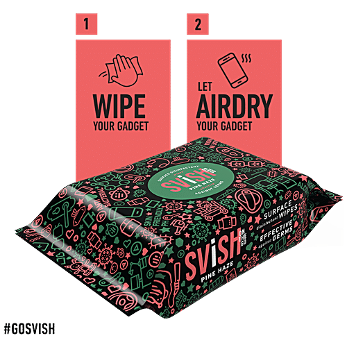Svish On The Go Gadget Disinfectant Wet Wipes, 30 Pulls