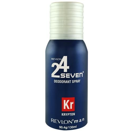 Revlon 24 Seven Perfumed Deodorant Body Spray For Men - Krypton, 130 ml  