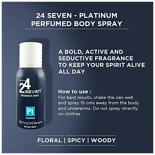 Revlon 24 Seven Deodorant Body Spray - Platinum, 130 ml  