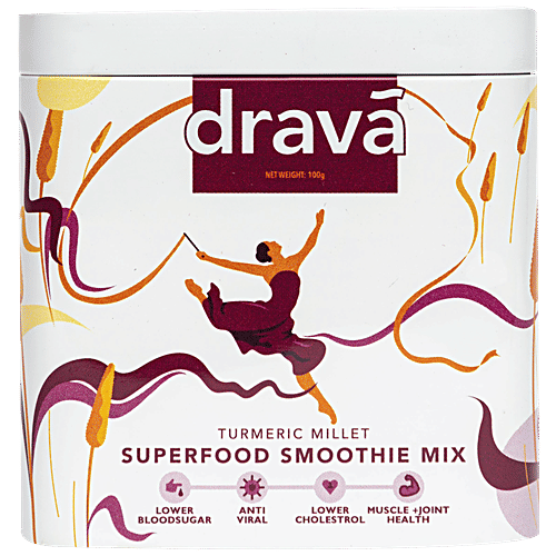 Drava Superfood Smoothie Mix - Turmeric Millet, 100 g Tin 