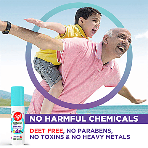 Good Knight Naturals Anti-Mosquito Skin Spray - Citronella, Eucalyptus, & Lemon Peel Oil, 100% Natural Actives, 100 ml  