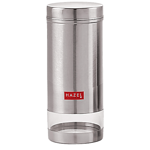 Hazel Stainless Steel Transparent See Through Container - Silver, 950 ml (Set of 2) 