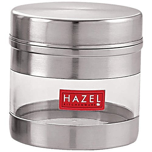 Buy HAZEL Stainless Steel Transparent Wide Mouth See Through Container