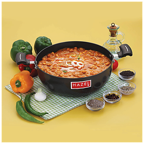 Buy HAZEL 3 mm Hard Anodised Kadai Deep Aluminium Anodized Frying