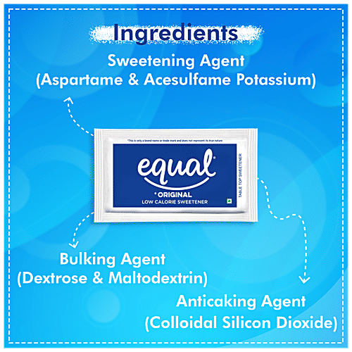 Equal Original Low-Calorie Sweetener - Sugar Free, Low Calories, Sugar Control, Diabetic Friendly, 75 g (100 Sachets x 0.75 g Each) 