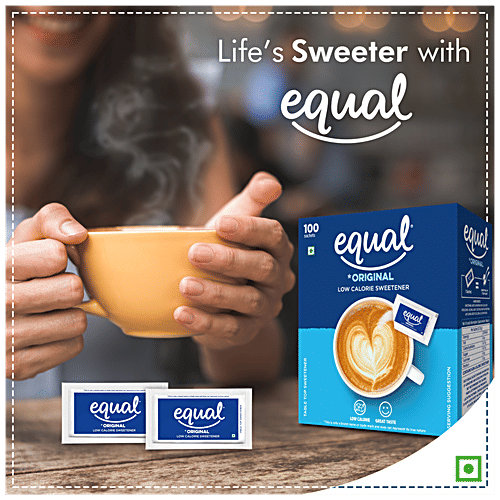 Equal Original Low-Calorie Sweetener - Sugar Free, Low Calories, Sugar Control, Diabetic Friendly, 75 g (100 Sachets x 0.75 g Each) 