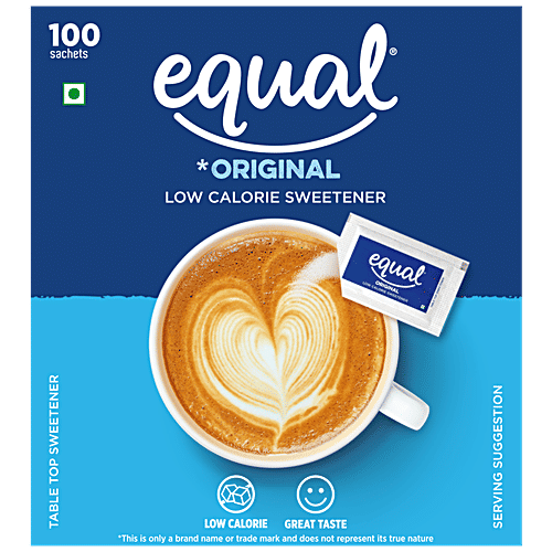 Equal Original Low-Calorie Sweetener - Sugar Free, Low Calories, Sugar Control, Diabetic Friendly, 75 g (100 Sachets x 0.75 g Each) 