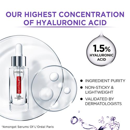 Loreal Paris Revitalift - 1.5% Hyaluronic Acid Serum, 15 ml Bottle 