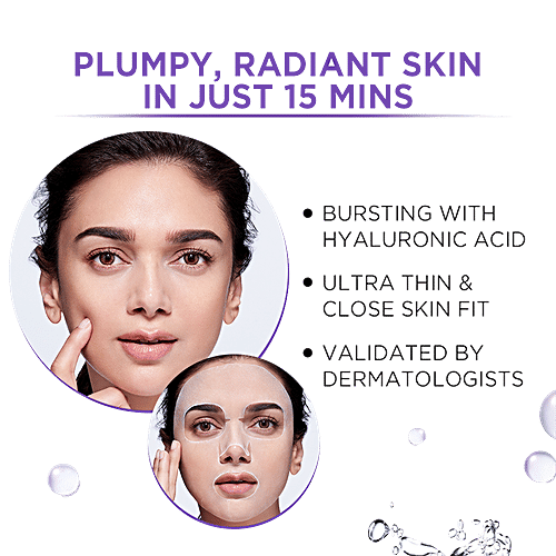 Loreal Paris Revitalift Hyaluronic Acid - Fresh Mix Serum Sheet Mask, 33 g Pouch