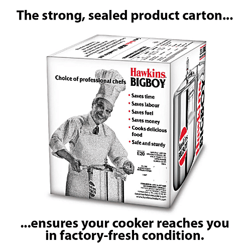 Hawkins Aluminium Pressure Cooker - Bakelite Handle, Silver, Bigboy, 22 L  