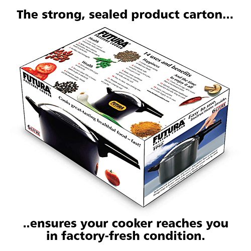 Hawkins Futura Hard Anodised Aluminium Pressure Cooker - Induction Base Black, FP60, 6 L