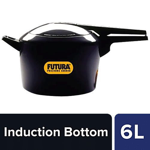 Hawkins Futura Hard Anodised Aluminium Pressure Cooker - Induction Base Black, FP60, 6 L