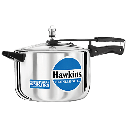 Hawkins Stainless Steel  Induction Compatible Pressure Cooker - Silver, HSS80, 8 L  