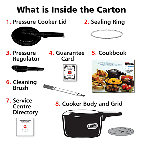 Hawkins Futura Hard Anodised Aluminium Pressure Cooker - Induction Base Black, IFP20, 2 L