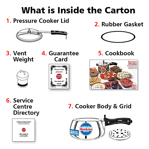 Hawkins Contura Stainless Steel Inner Lid Pressure Cooker - Induction Base, Silver, SSC15, 1.5 l  