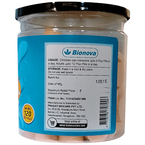 Bionova Pop Pills - Nutrients For Daily Immunity, Chewable Tablets, 120 pcs  