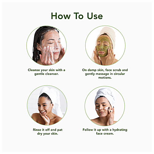 The Moms Co Natural Green Tea Face Scrub, 75 g  