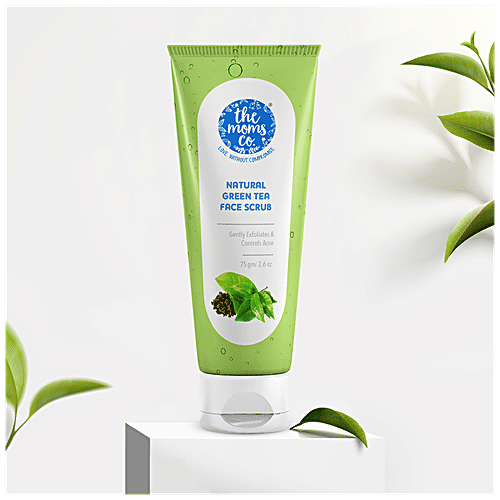 The Moms Co Natural Green Tea Face Scrub, 75 g  