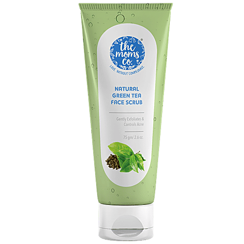 The Moms Co Natural Green Tea Face Scrub, 75 g  