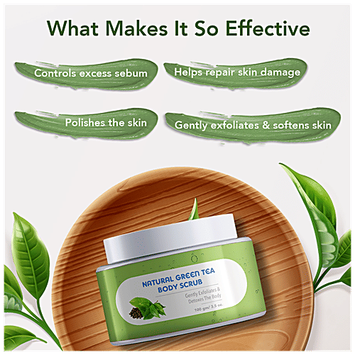 The Moms Co Natural Green Tea Body Scrub, 100 g  