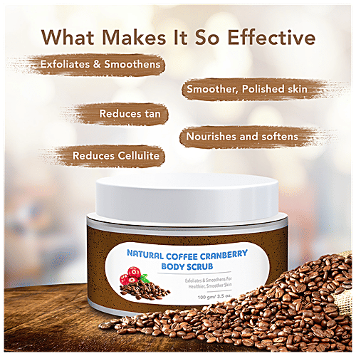 The Moms Co Natural Cranberry Coffee Body Scrub, 100 g  