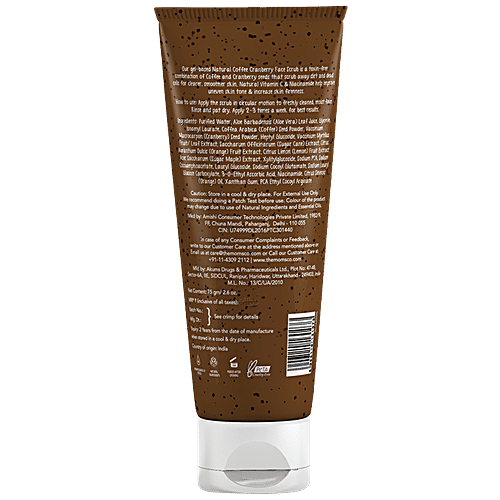 The Moms Co Natural Cranberry Coffee Face Scrub, 75 g  