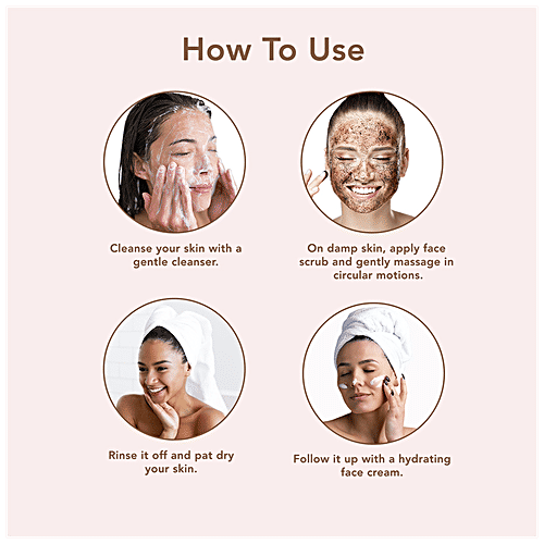 The Moms Co Natural Cranberry Coffee Face Scrub, 75 g  