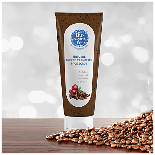 The Moms Co Natural Cranberry Coffee Face Scrub, 75 g  