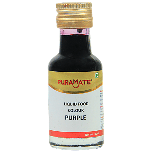 Puramate Liquid Food Colour - Purple, 30 ml Bottle Premium Multipurpose
 Best Quality