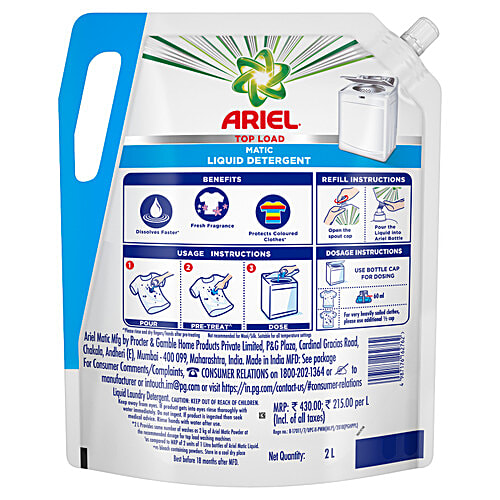 Buy Ariel Matic Liquid Detergent Top Load Online at Best Price of Rs