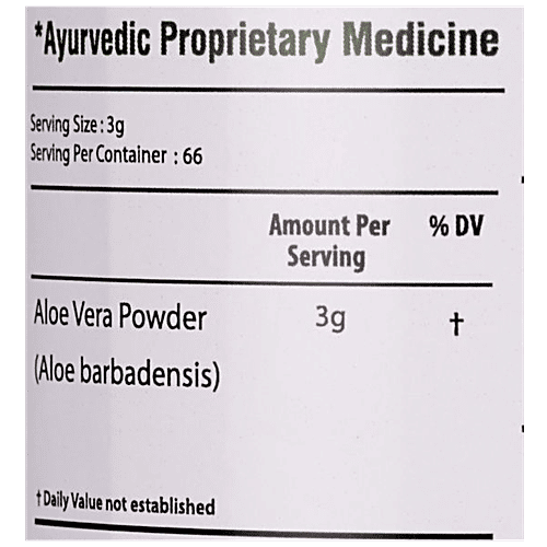 Bixa Botanical Aloe vera Leaves Powder, 200 g  