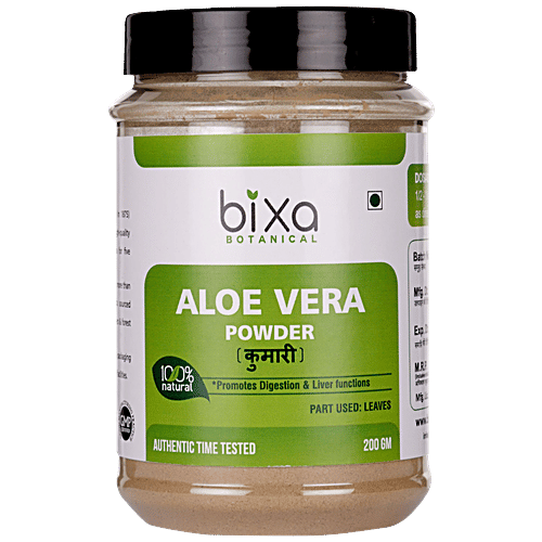 Bixa Botanical Aloe vera Leaves Powder, 200 g  