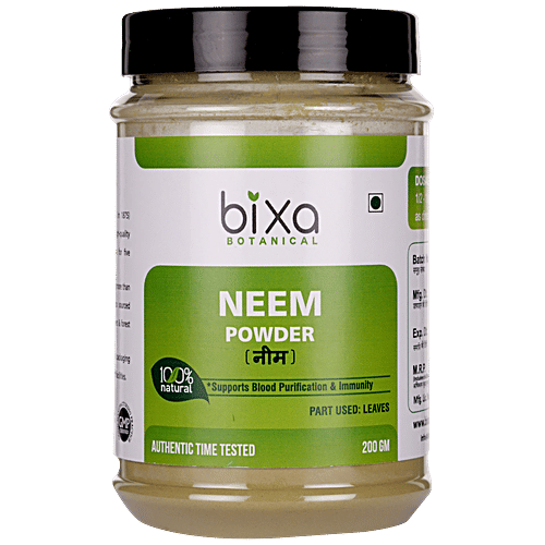 Bixa Botanical Neem Leaves Powder, 200 g  