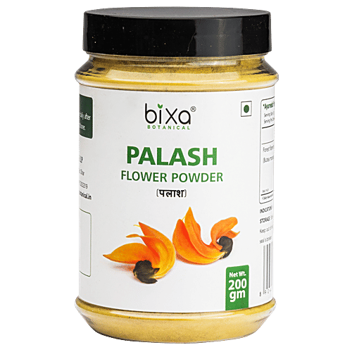 Bixa Botanical Palash Flower Powder - Supports Low Blood Uric Acid Levels & Proper Urinary Flow, 200 g  