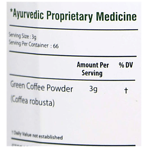 Bixa Botanical Green Coffee Beans Powder, 200 g  