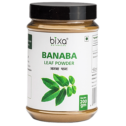 Bixa Botanical Banaba Leaves Powder - Supports Low Blood Pressure & Healthy Blood Flow, 200 g
