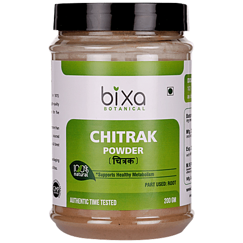 Bixa Botanical Chitrak Root Powder, 200 g  
