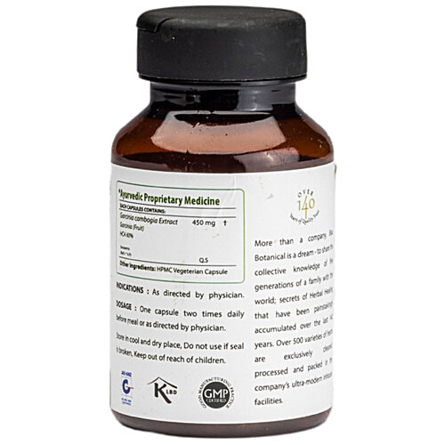 Bixa Botanical Garcinia Extract - 60% HCA, 60 Capsules