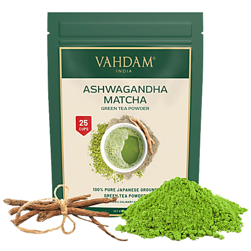 Buy Vahdam Ashwagandha Matcha Green Tea Powder 100 Pure Japanese