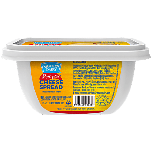 Mother Dairy Cheese Spread - Piri Piri, 180 g Box 