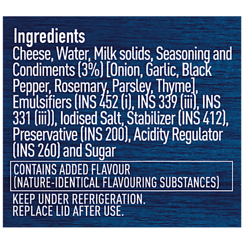 mother dairy Cheese Spread - Garlic & Herbs, 200 g Box 