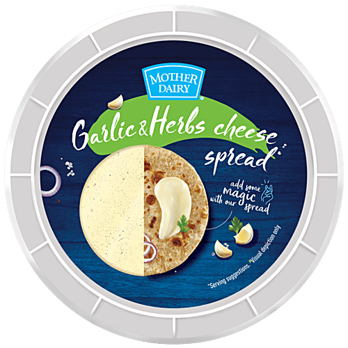mother dairy Cheese Spread - Garlic & Herbs, 200 g Box 