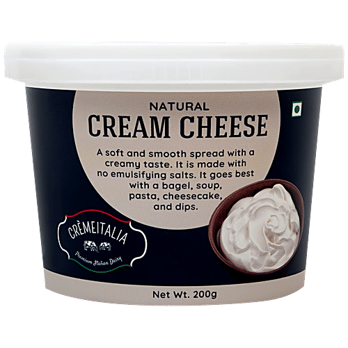Cremeitalia Natural Cream Cheese, 200 g  Creamy Goodness
 Smooth Spread