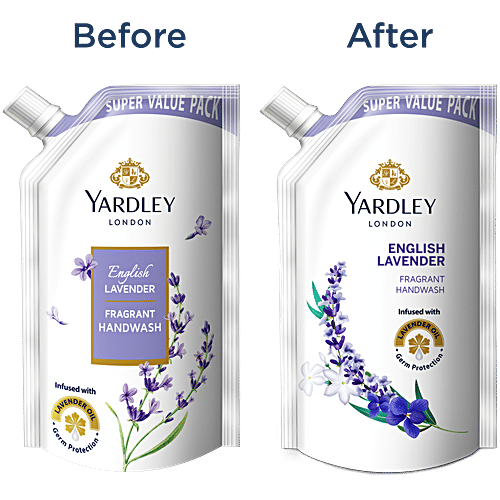 Yardley London English Lavender Fragrant Handwash, 650 ml (Get 150 ml Free) 